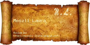 Meszli Laura névjegykártya